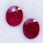 2 pcs Rood Robijn - 1.54 ct - Instituto Gemólogico Español, Sieraden, Tassen en Uiterlijk, Edelstenen, Nieuw