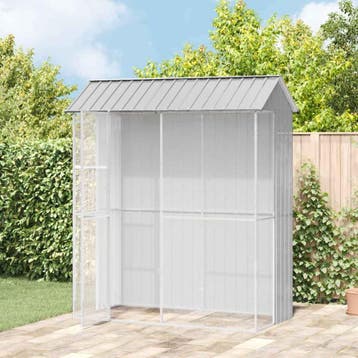 vidaXL Vogelkooi Grijs 215 x 110 x 247 cm Gegalvaniseerd, Verzenden, Nieuw