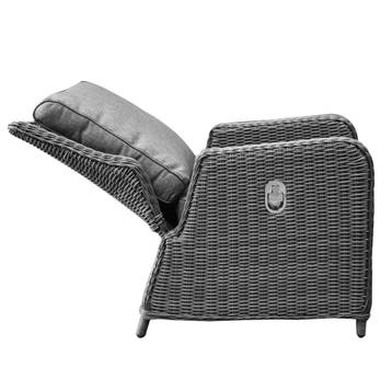 Bilbao premium lounge tuinstoel verstelbaar antraciet, Tuin en Terras, Tuinstoelen, Ophalen of Verzenden, Nieuw, Wicker
