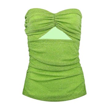 House of Amen • groene cut out top • 38 (IT44), Kleding | Dames, Verzenden, Nieuw, Groen, Maat 38/40 (M)