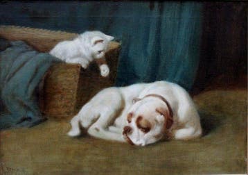 Artur Heyer (1872-1931) - Domestic idyll, Antiek en Kunst