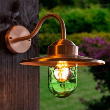 Retro Buitenlamp Stallamp Dolce Taupe, Groen, Zwart, koper, Tuin en Terras, Overige materialen, Minder dan 50 watt, Overige typen