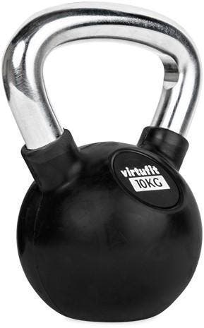 VirtuFit Kettlebell - Rubber/Chroom - 10 kg, AFHAALDEAL!!, Ophalen, Nieuw, Benen