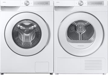 Samsung Wasmachine + Samsung Droger, Nieuw, 1600 toeren of meer, Voorlader