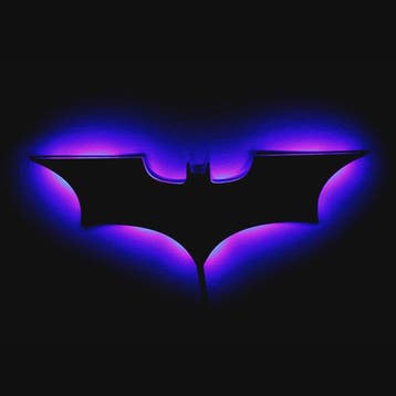 Creatieve 3D Bat-logo Wandlamp met RGB LED en Afstandsbedien, Verzenden, Nieuw