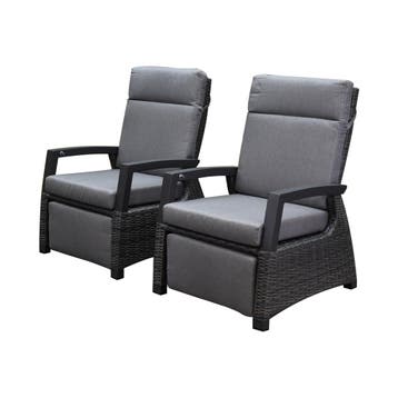 Dallas lounge balkonset 2 delig verstelbare rugleuning en, Ophalen of Verzenden, Nieuw, Wicker