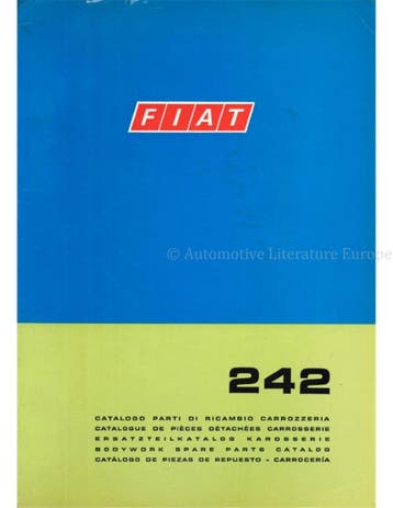 1973 FIAT 242 CARROSSERIE ONDERDELENHANDBOEK