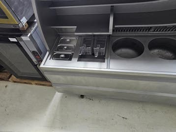 Perfecta bakwand friteuse 3x XXL rond + 2 m snack + scoop +, Ophalen of Verzenden, Gebruikt