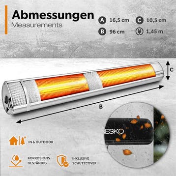 Infrarood Verwarming - Terrasverwarmer - Elektrische Heater, Tuin en Terras, Verzenden, Zo goed als nieuw