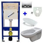 Geberit UP 100 + Neptunus WC +Ultimo zitt + Delta 50 gl.chr, Ophalen of Verzenden, Nieuw