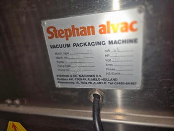 Online veiling Stephan Alvac vacuummachine, Gebruikt, Bakkerij en Slagerij