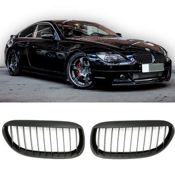 Grille glanz zwart geschikt voor BMW 6 Serie E63 en E64