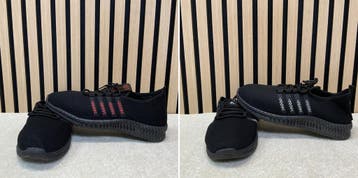 Partij sportschoenen zwart met strepen – maat 41 t/m 44, Ophalen, Nieuw, Sneakers of Gympen