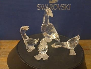 Swarovski - Beeldje - Ganzen familie - Kristal