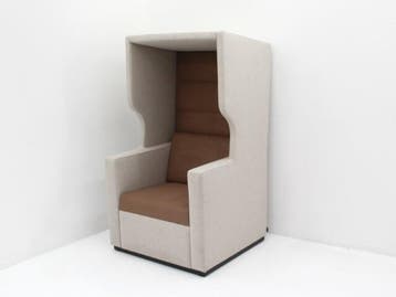Fauteuil Palau Tank - zand en bruin - 4-poot zwart, Werkplek, Ophalen of Verzenden, Gebruikt, Overige typen