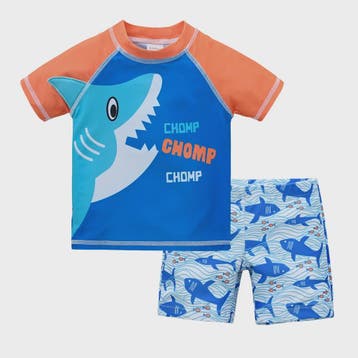 Zomer Zwempak Set Jongens met Haaienprint - T-shirt en Board, Verzenden, Nieuw