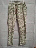 Broek luipaardprint beige/groen maat one size, Zo goed als nieuw, Maat 38/40 (M), Groen, Lang