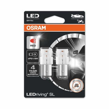 Osram P21/5W LED Retrofit Rood 12V BAY15d 2 Stuks, Ophalen of Verzenden, Nieuw