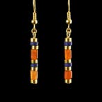 Oude Egypte, late periode Oorbellen met Lapis Lazuli en