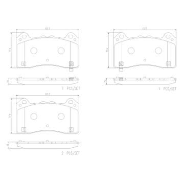 Brembo OE 16-18 Ford Focus PRIME Ceramic Brake Pad - Front, Ophalen of Verzenden, Nieuw