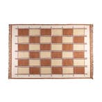 *WOONWINKEL* Dutchbone Gambit Vakken Vloerkleed Terra Beige, Verzenden, Nieuw