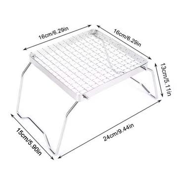 Opvouwbaar BBQ Grill Rek RVS Mini Barbecue Camping Outdoor, Verzenden, Nieuw