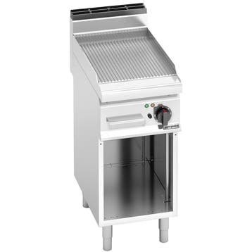 GGM Gastro | Elektrische bakplaat - 4,8kW - Geribbeld - |, Huis en Inrichting, Verzenden, Nieuw, Kop(pen) en/of Schotel(s)