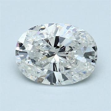 1 pcs Diamant (Natuurlijk) - 0.96 ct - Ovaal - E - SI2 -, Nieuw