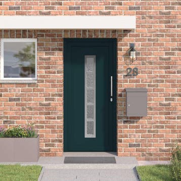 vidaXL Voordeur 98 x 200 cm PVC Antracietkleurig, Verzenden, Nieuw