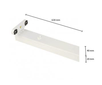 LED TL Armatuur - IP22 - Voor 2 G13 T8 TL Buis - 60 cm, Ophalen of Verzenden, Nieuw