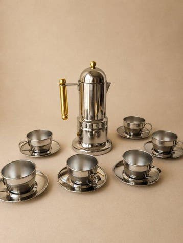 Servizio Caffè Completo VEV Viganò: Moka Kontessa 6 Tazze