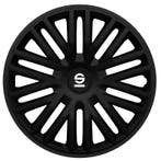 4-Delige Sparco Wieldoppen  Bergamo 16-inch zwart, Auto diversen, Wieldoppen, Verzenden, Nieuw