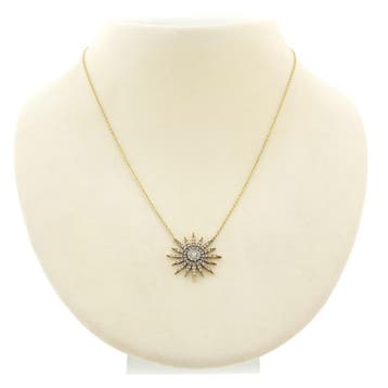 Gouden ankerschakel ketting met vaste hanger; Starlight m..., Gebruikt, Ophalen of Verzenden, Met edelsteen, Goud