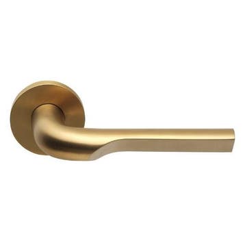 Deurklink RIVIO by Gensler GL100-G op rozet PVD mat goud, Verzenden, Nieuw