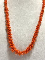 Koraal - Zilver - Halsketting, Antiek en Kunst