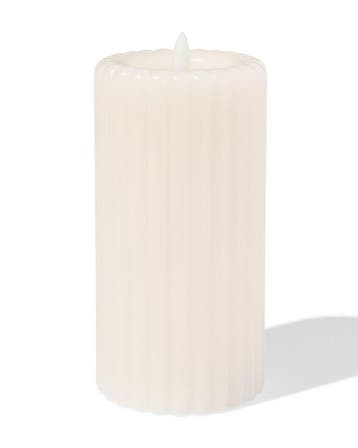 HEMA Kaars LED ribbel ivoor, Verzenden, Nieuw