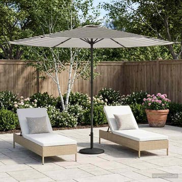vidaXL Tuinparasol 300 x 300 cm Polyester Rechthoekig Zwart, Tuin en Terras, Parasols, Verzenden, Nieuw, 2 tot 3 meter
