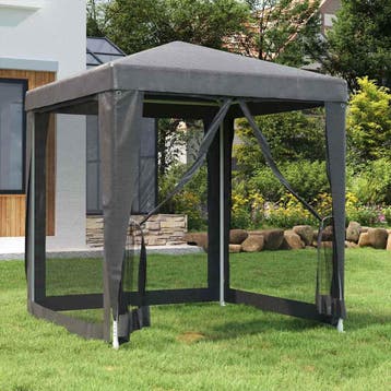 vidaXL Partytent met 4 mesh zijwanden 2x2 m HDPE, Verzenden, Nieuw, Partytent