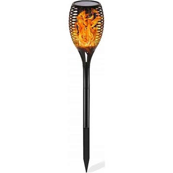 LED Solar Priklamp/Fakkel Tuinverlichting met Zonne-energie, Kunststof, Staande lamp, Nieuw, Ophalen of Verzenden