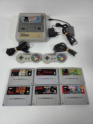 Nintendo - Snes - Super Nintendo & 7 Games & 2 Controllers -, Nieuw