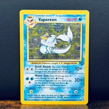 Pokémon Card - Vaporeon Holo 12 - Pokémon - WOTC, Nieuw