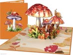 Schitterende pop-up kaart Paddenstoelen met Slak in Herfs..., Verzenden, Nieuw