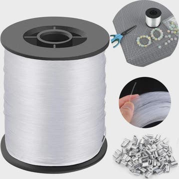 Sterk Nylon Draad 0.8mm x 200m - Transparant Ophangkoord met, Verzenden, Nieuw