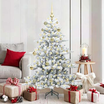 vidaXL Kunstmatige Inklapbare Kerstboom Wit 150 cm PVC en, Verzenden, Nieuw