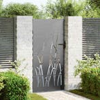 vidaXL Tuinpoort met slot Zwart 85 x 200 cm Poedergecoat, Verzenden, Nieuw