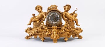 Figurale pendule - Zinklegering - 1850-1900, Antiek en Kunst