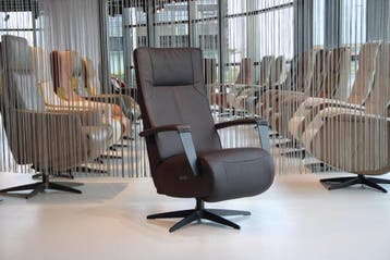 Relaxfauteuil De Toekomst Cupido 2 motoren + accu Leer, Ophalen of Verzenden, Nieuw, Leer, Design, modern