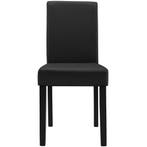 Eetkamerstoel set van 2 Hamburg kunstleer zwart [en.casa], Verzenden, Nieuw