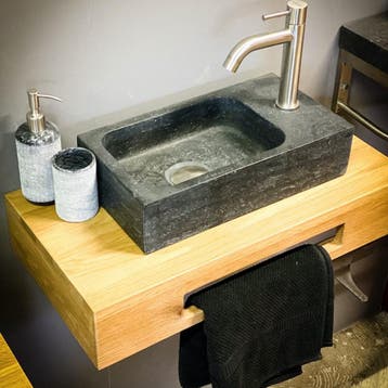 Fonteinplank Casajoy Eiken 61x32x12cm Met Natuurstenen, Ophalen of Verzenden, Nieuw
