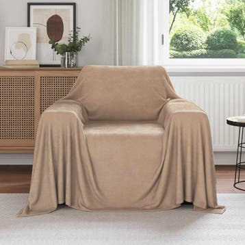 vidaXL Kleden 6 st Kameel 210 x 140 cm 2.48 Fleece, Verzenden, Nieuw, Bruin